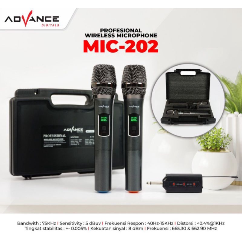 Mic Wireless Advance 202 2 Mic