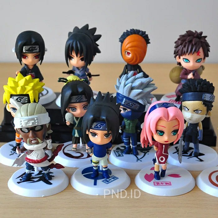 Action Figure Naruto SET 6 PCS Sasuke Sakura Kakashi Gaara Itachi Uchiha Zabuza Haku Tobi