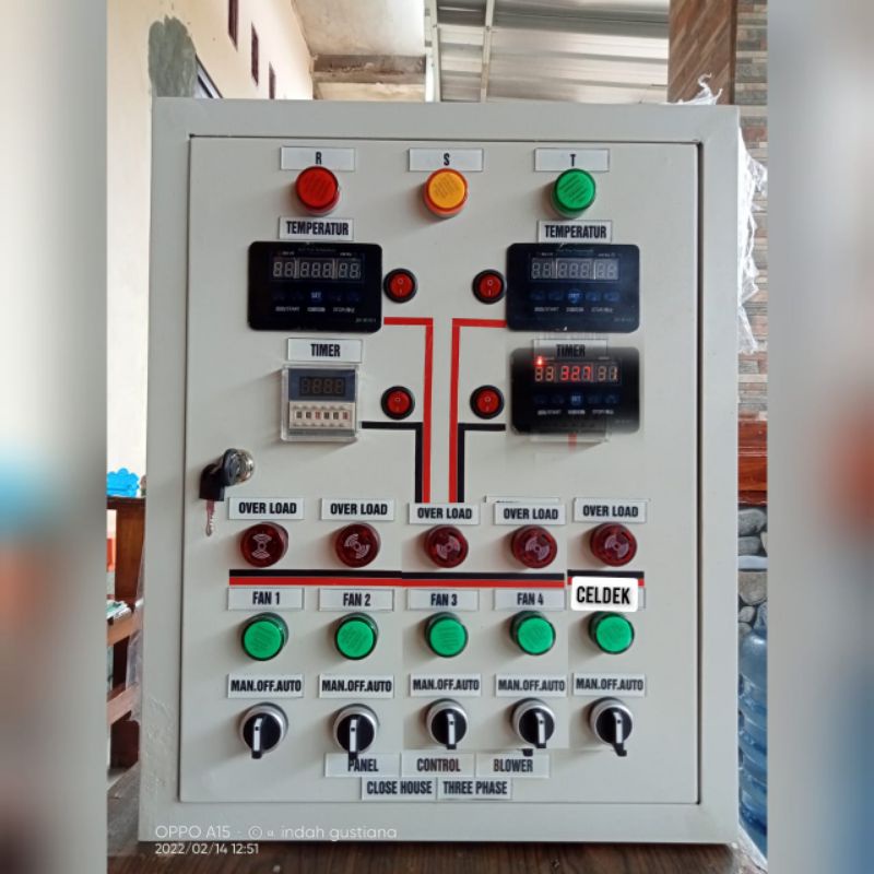 panel blower kandang ayam,4 blower 1 celdek,3 phase