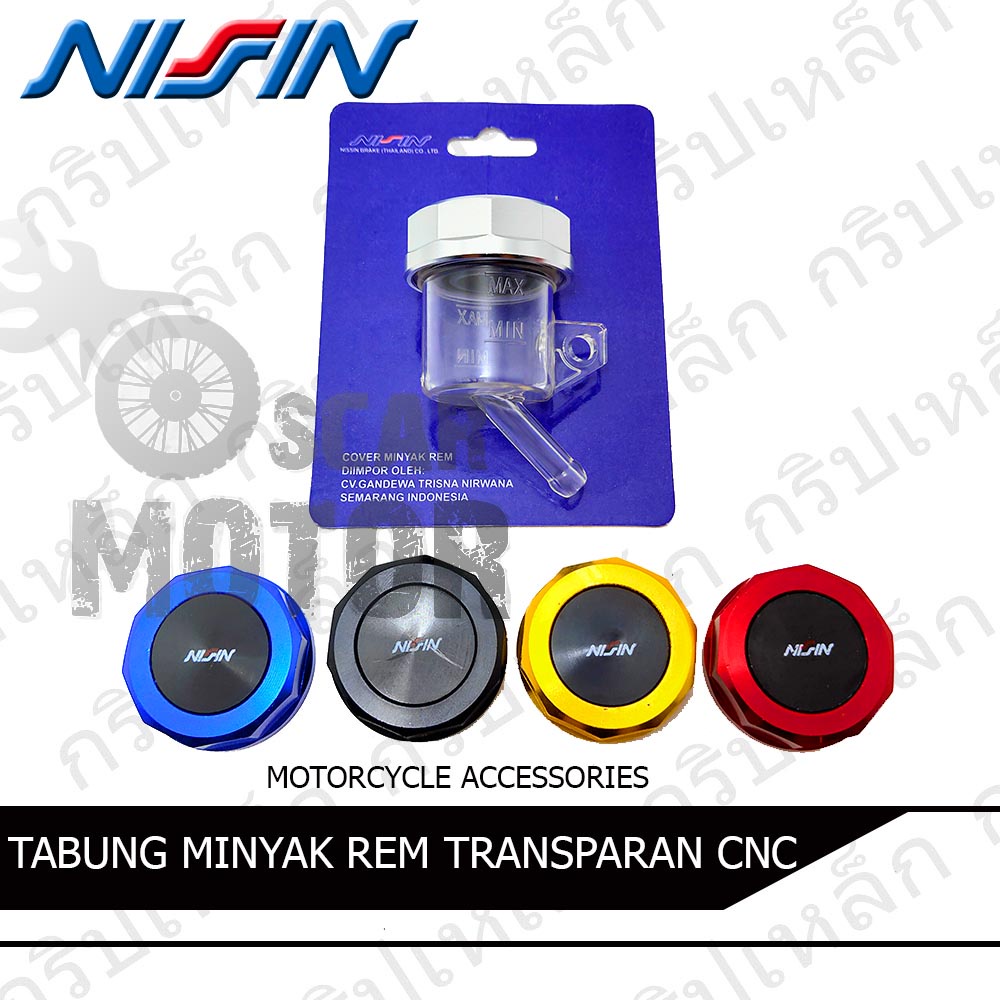 Tabung Minyak Rem NISSIN Universal Botol Oli Rem Motor Beat Mio Vario Scoopy Nmax Jupiter Supra Dll motor