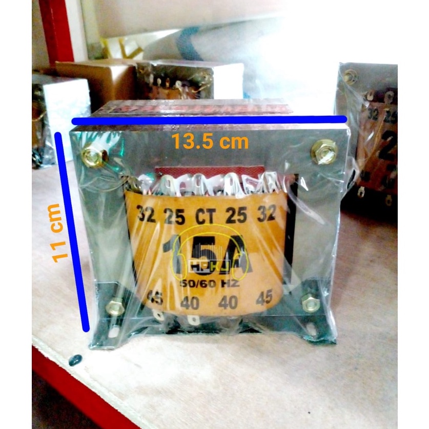 TRAFO TRANSFORMER CSH 15A CT 15 AMPERE 15AH 45V 45 VOLT MURNI