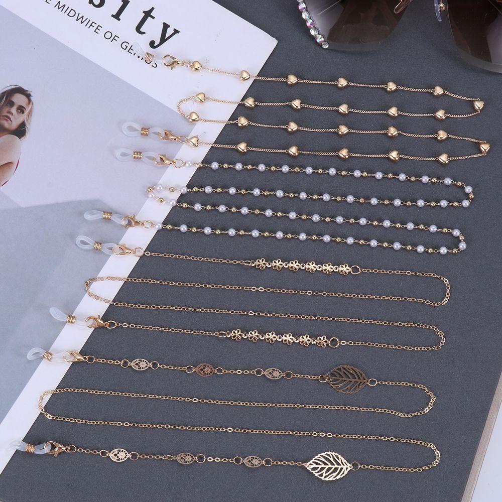 Rantai Kacamata Mutiara Nanas Fashion Non-slip Penahan Kacamata Lanyard Kacamata