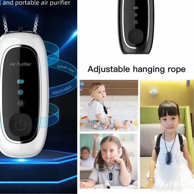 ☇ Kalung Portable Air Purifier Necklace Air Purifier Ionizer Original Wearable ❆