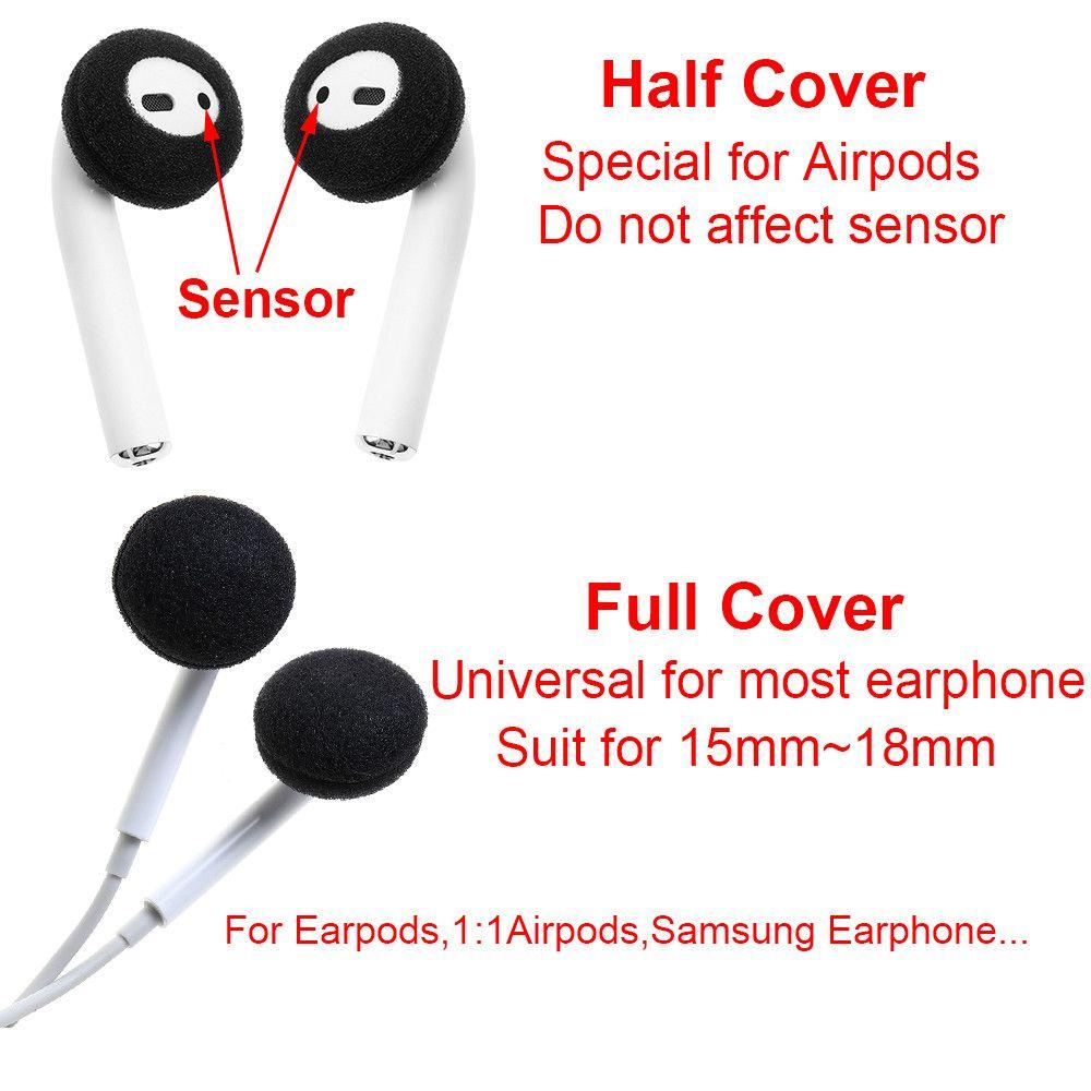 Suyo Earphone Tips Cover Pelindung Headphone Busa Lembut Anti Slip Untuk Airpods Earpods