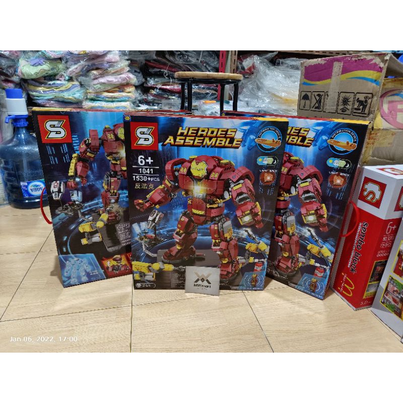 Mainan brick Sy 1041 Ironman Hulkbuster jumbo 1530pcs