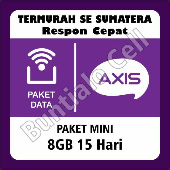 GRATIS ONGKIR PAKET INTERNET AXIS 8GB 15 HARI AIGO AXIS GAMING TERMURAH BUNTIALOCELL