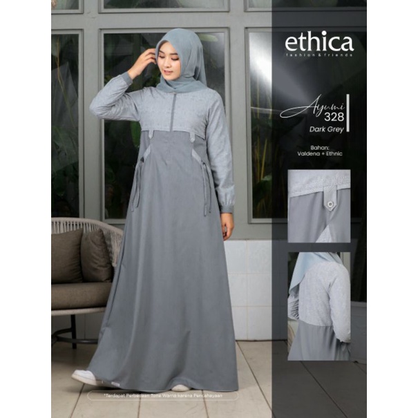 DRESS AYUMI 328 ETHICA, GAMIS MUSLIMAH KEKINIAN GAMIS ETHICA