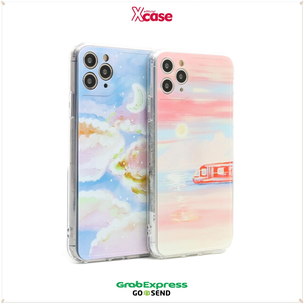 Soft Case  iPhone 11 XS XR X 6 7 8 12 MINI PRO MAX - Pastel Painting Full Lens Cover for