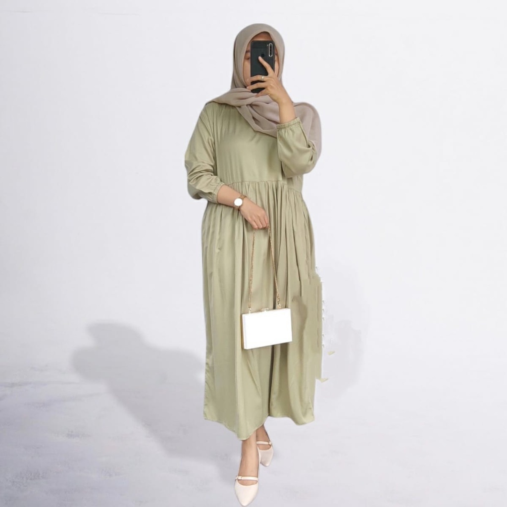 BEFAST - ZFS OOTD Wanita Dress NADIA / SHAFA RAYON DIAMOND MIDI DRESS / Dress Wanita / Dress Kekinian 2022 / Dress Kondangan / Fashion Pesta / LongDress Formal