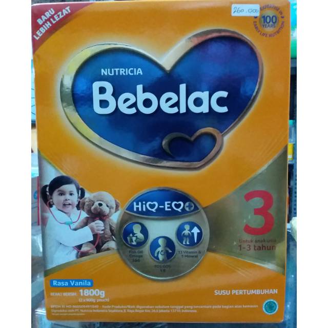 PROMO SUSU .Bebelac 3 rasa  MADU atau Vanila kemasan 1800 Gram