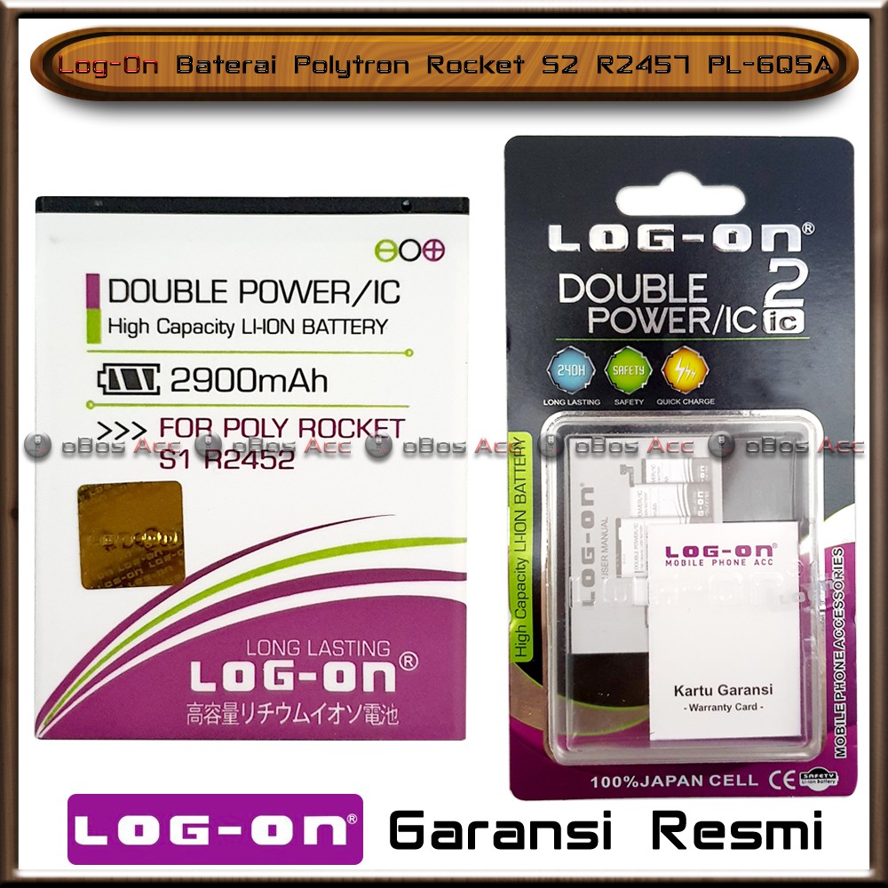 Baterai Log On Polytron Rocket S2 R2457 Pl 6q5a Pl6q5a Double Power Ic Original Batre Batrai Hp Shopee Indonesia
