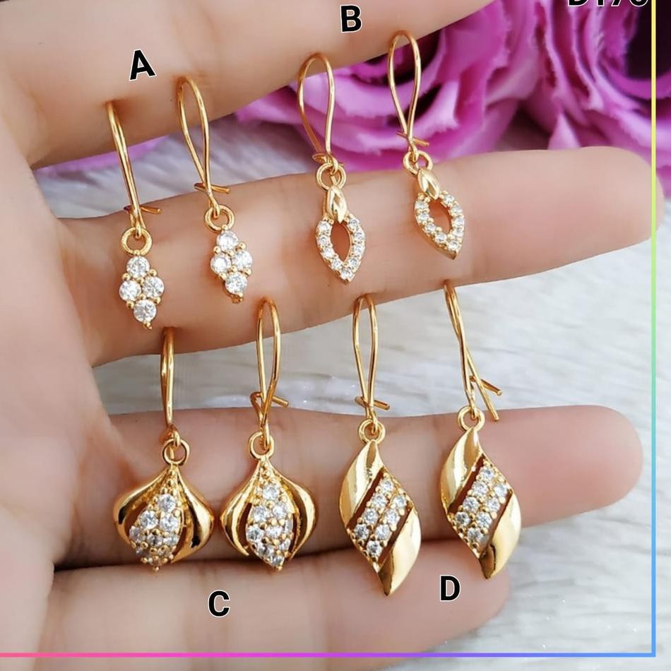 H93R Anting  Anting Dewasa Lapis Emas  D176 Terkini