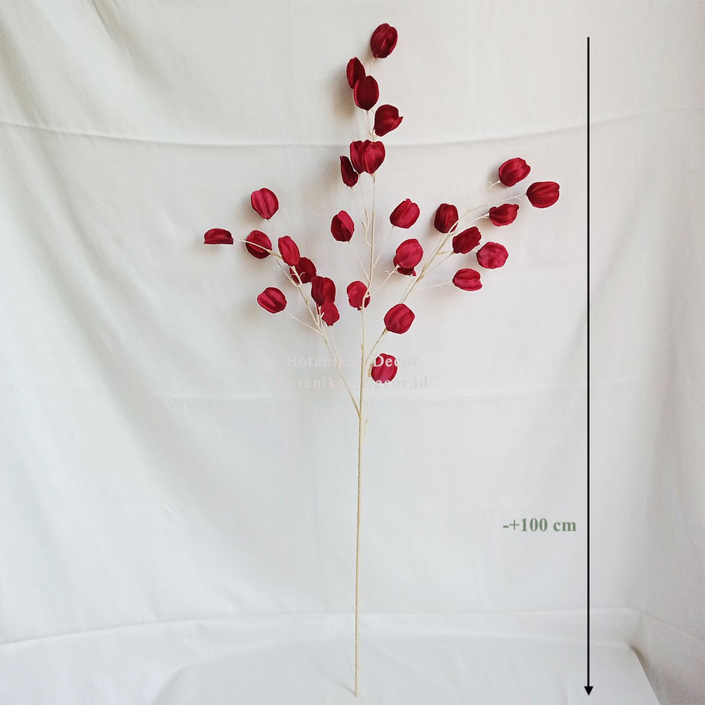 Artificial Flower Lantern Bunga Tangkai Cabang Plastik Palsu Hias Dekorasi Rumah Pesta Kantor-3