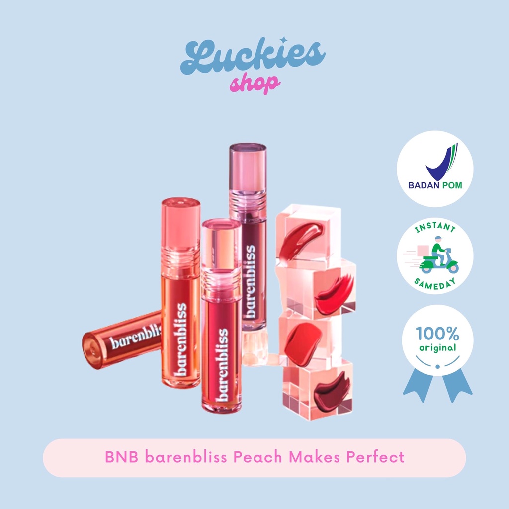 BPOM BNB barenbliss Peach Makes Perfect Lip Tint Korea Lip Gloss「24H Moisturizing」Liptint Liptin