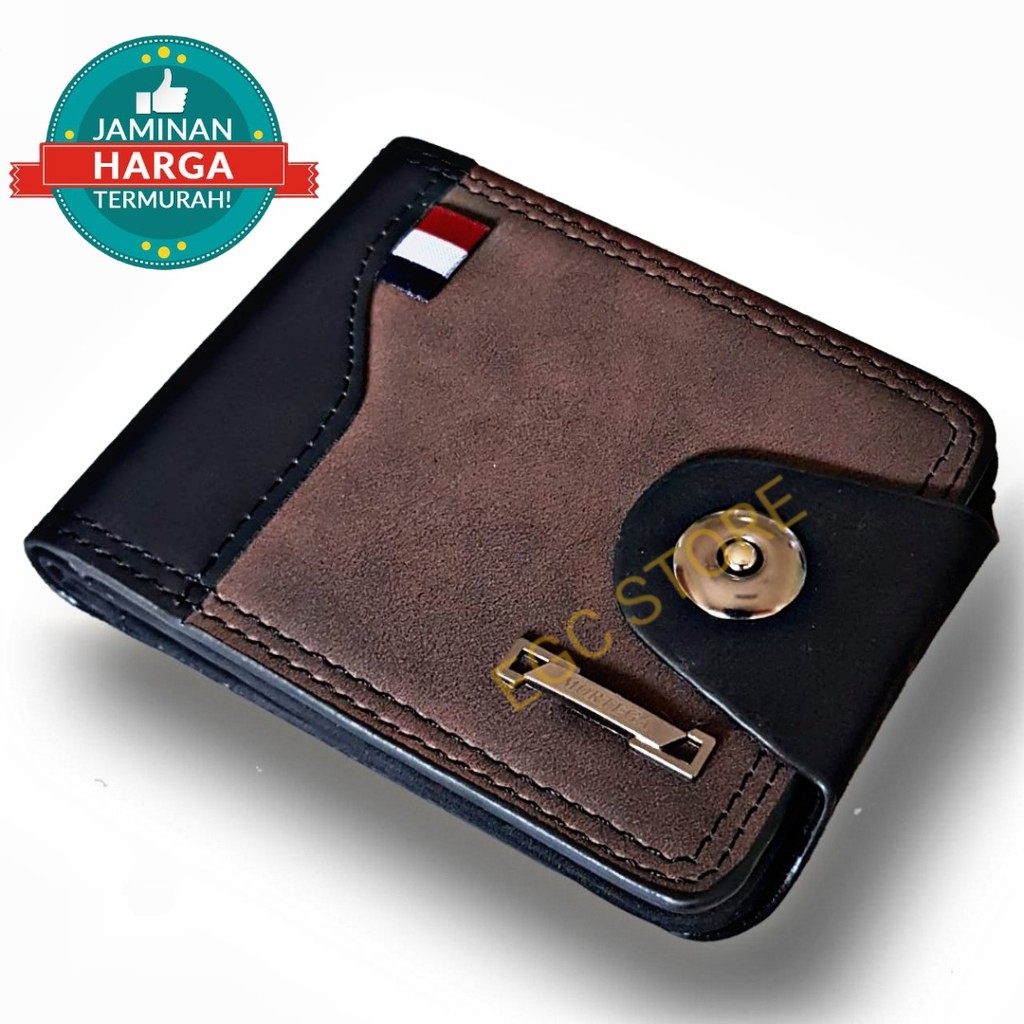 DOMPET MORTEGA PRIA KANCING BAHAN KULIT / MORTEGA MAN LEATHER WALLET - M-1009, M-1049