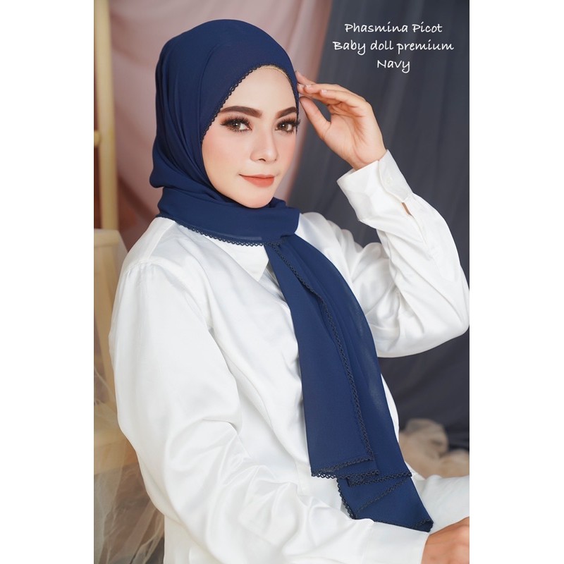 Pashmina Picot/Crocet/Eyelash Ceruty Baby Doll Premium