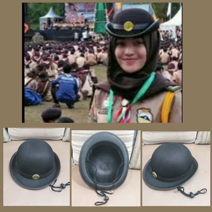 Topi Boni Pramuka Putri Bahan Jala Jaring