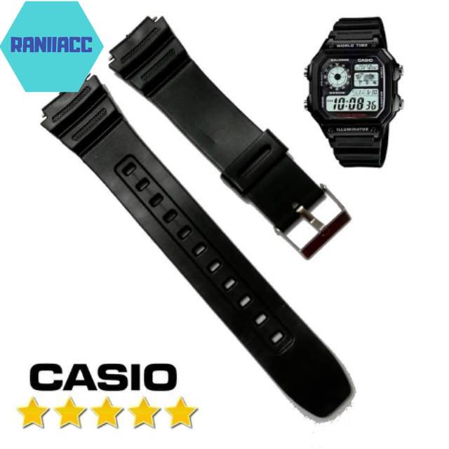 TALI JAM TANGAN CASIO AE1200 AE1300 AE-1200 AE-1300 RUBBER