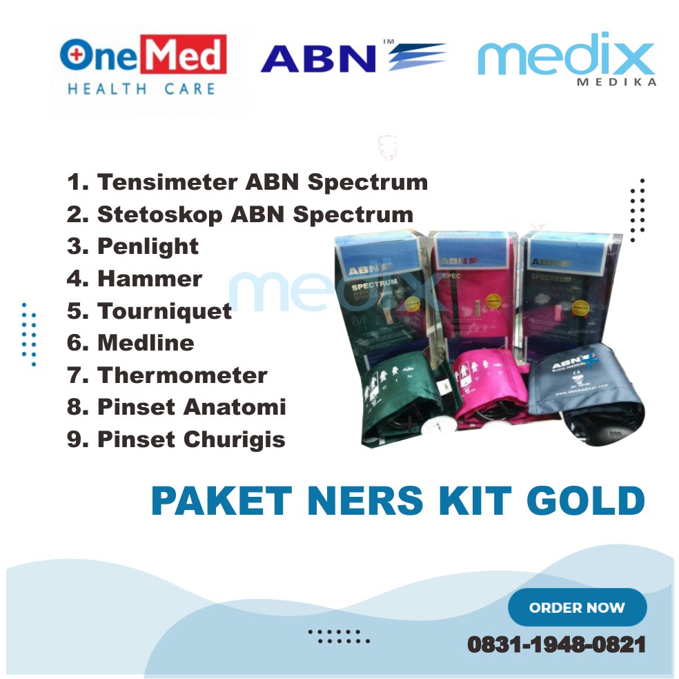 NURSE KIT/ NERS KIT PAKET PERLENGKAPAN PERAWAT (Gold) Merek ABN ORI