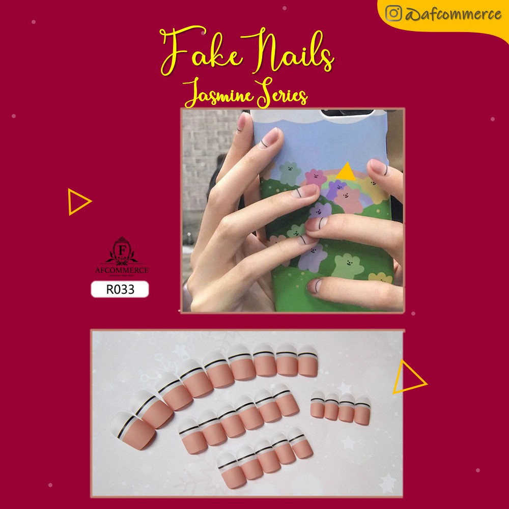 KUKU PALSU KARAKTER PRINTED NAILS JASMINE SERIES R0033