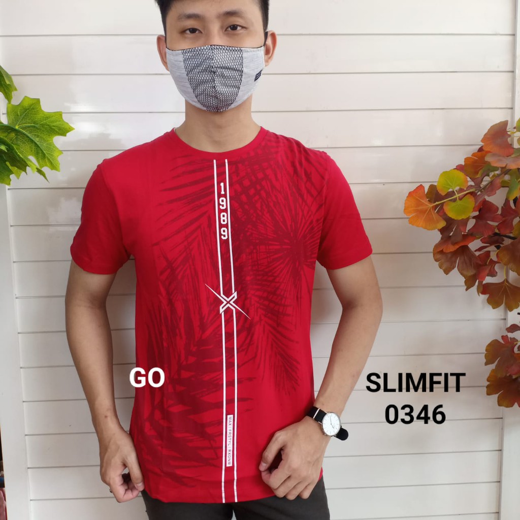 gof MAXMILLIAN KAOS D (Slimfit) Pakaian Pria Atasan Kaos Oblong Original Lengan Pendek