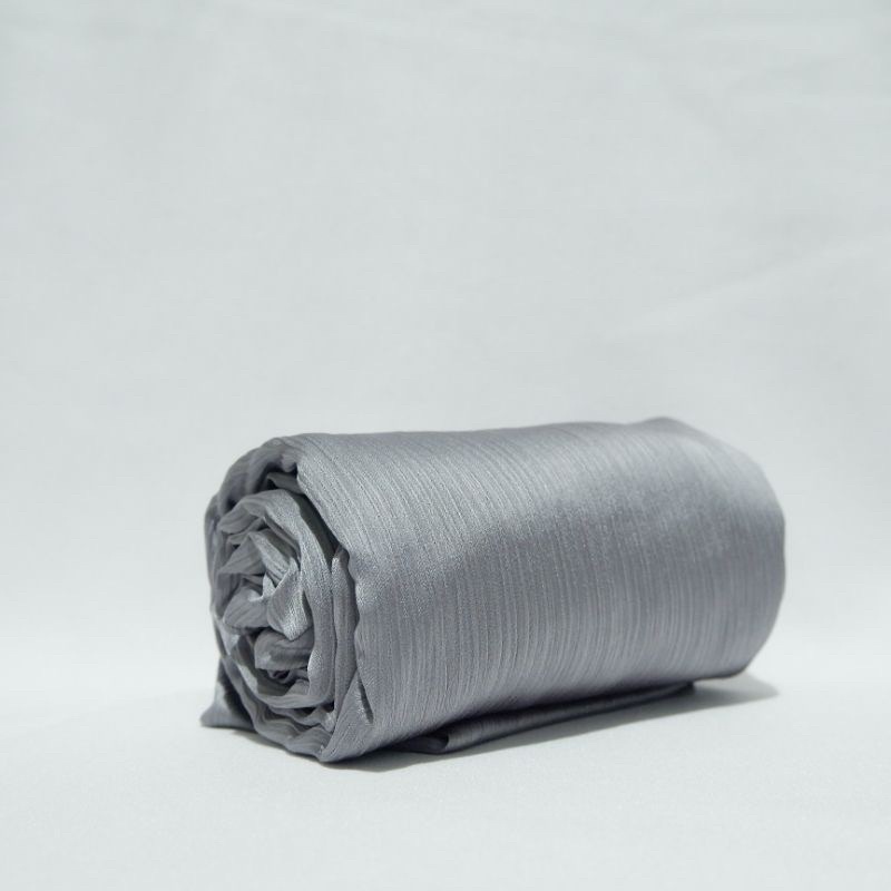 Pashmina Malay Silk Texture Premium Shawl Rayya Silk-Grey