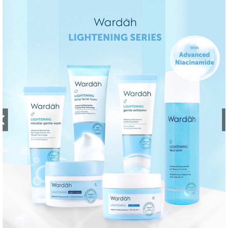 WARDAH PAKET PENCERAH LIGHTENING SERIES ( WHIP 100 - D/N 30 - SERUM ISI 5)