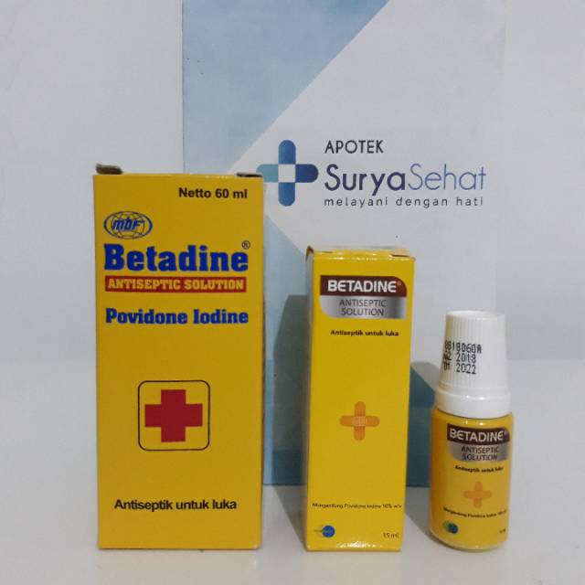 Betadine Antiseptik Solution 5ml 15ml 60ml - Betadine