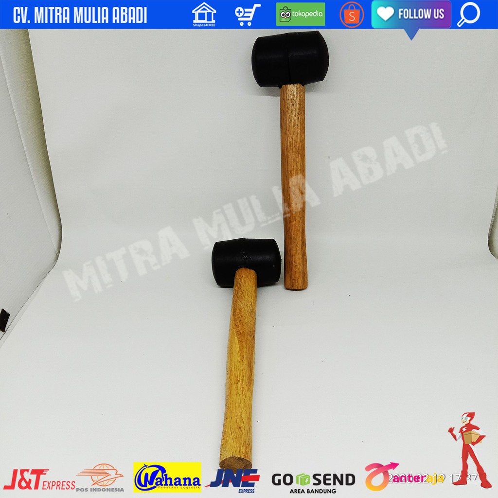 Palu Karet 8 Oz  PALU KERAMIK GAGANG KAYU