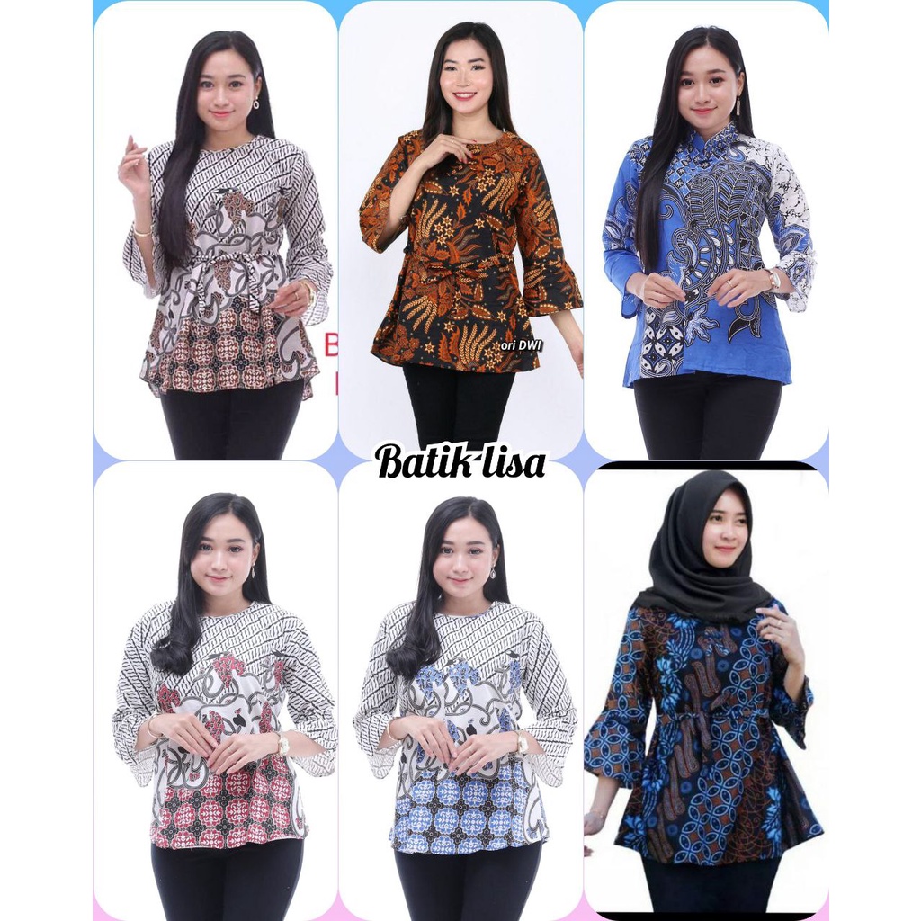 Atasan Batik Blus Kantor