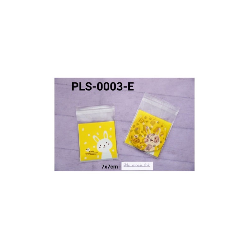 

PLS-0003-E Packaging plastik cookies K motif kelinci bunny kuning