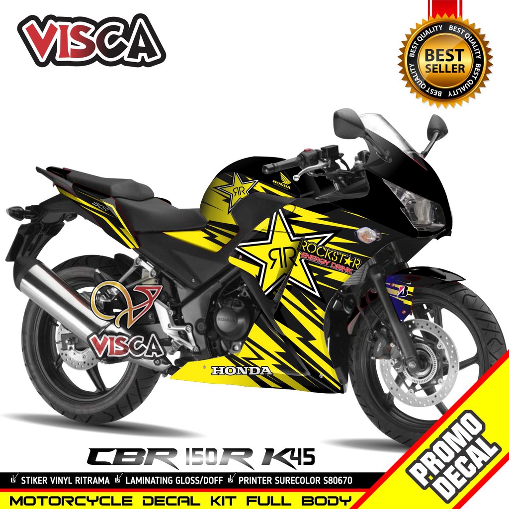 Decal Cbr 150r K45 Lokal Stiker Cbr 150r K45 Lokal Striping Cbr K45 Lokal Stiker Cbr 150r Full Body 