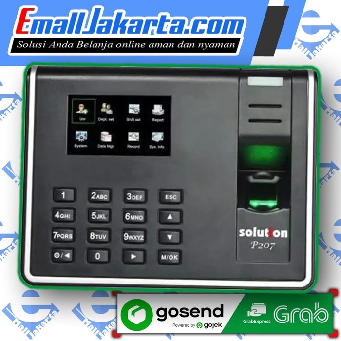 Solution P207 Fingerprint Mesin Absen Absensi Sidik Jari Finger Print A6 A7 &amp; A8