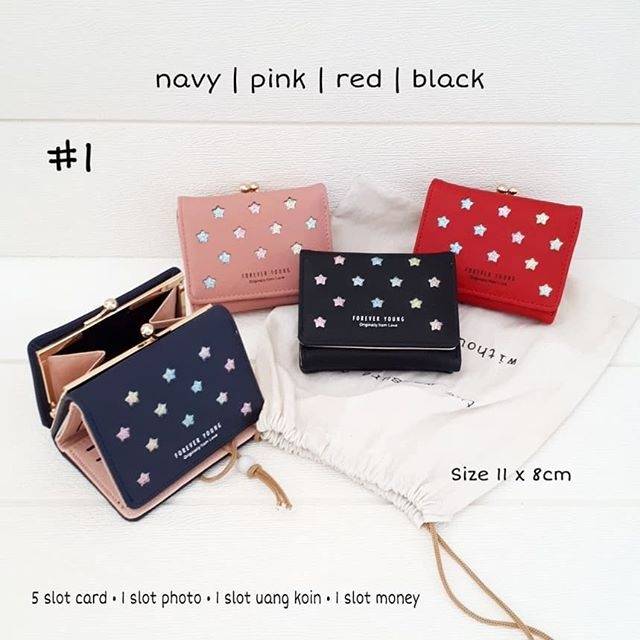 Dompet lipat behel / dompet lipat wanita Import