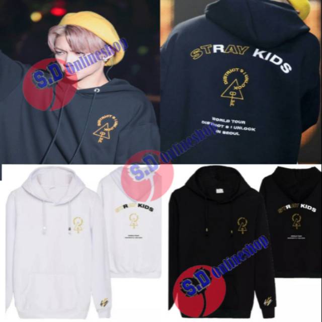 (COD)  NEW ARRIVAL jaket hoodie kpop STRAYKIDS DISTRIC 9 UNLOCK concert changbin felix minho