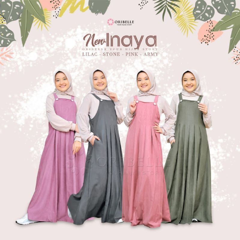 Gamis Anak INAYA Pink XS  ORIBELLE KIDS [100% ORI]