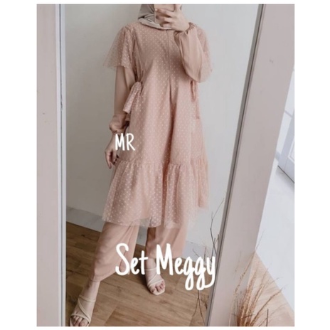 Setelan Baju Hijab Murah Felagia dan Celana Wanita 2021 OOTD Kebaya Wanita Rayon Brukat Tile Brokat