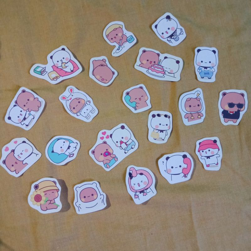 

20Pcs Vinyl Sticker Pack Tumblr Scrapbook Panda Kawaii Deco Kiss Cut