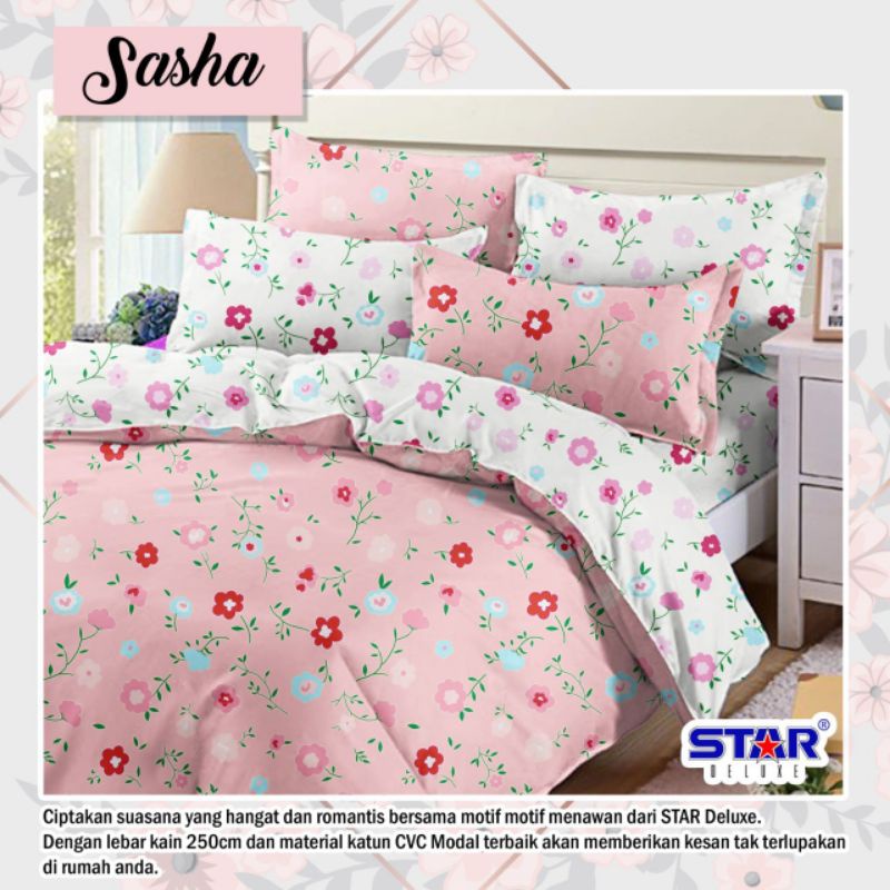 sprei + bedcover katun magenta size 180t30 karet kelilingb