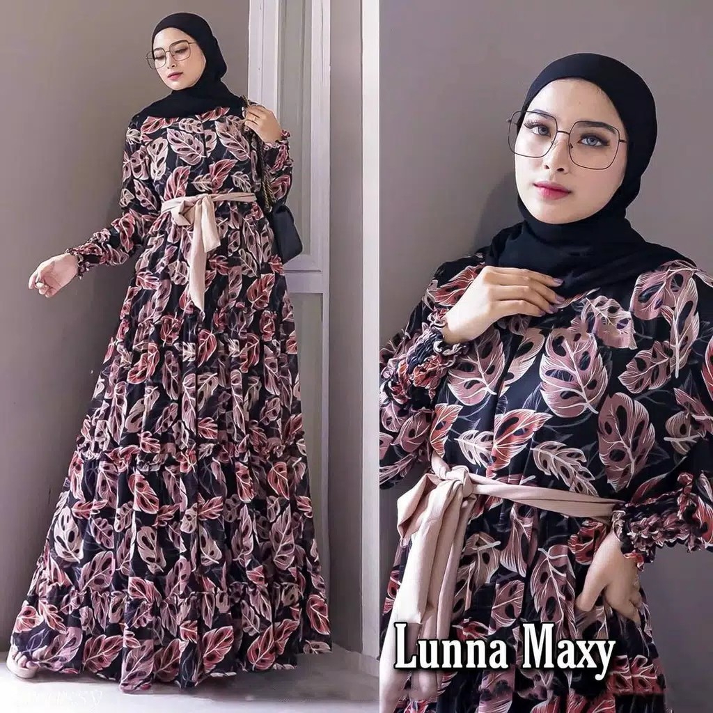 Lunna Maxy Gamis Maxi Muslim Wanita Terlaris