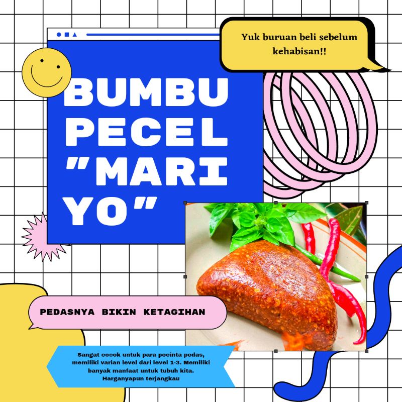 

Bumbu pecel "Mari Yo" (1 ons-5 ons)