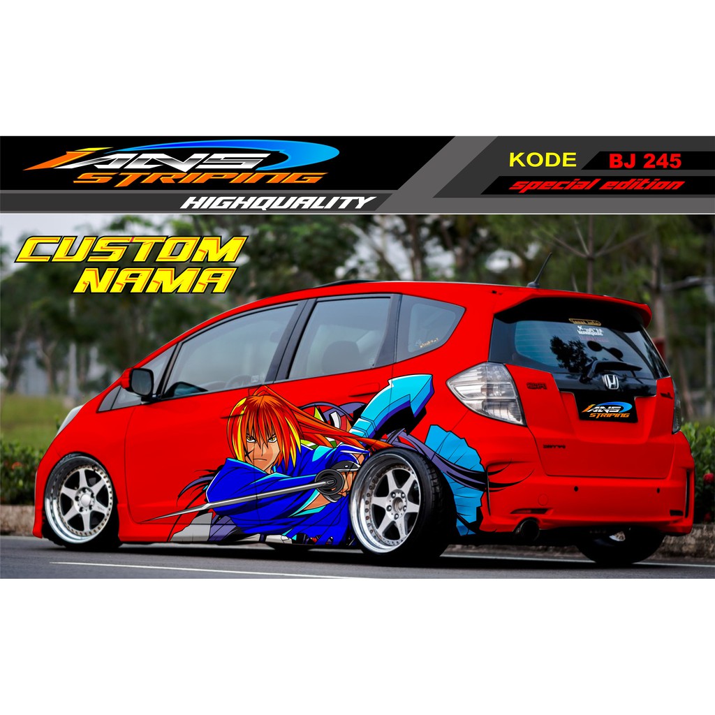 DECAL STICKER MOBIL HONDA JAZZ, BRIO, AVANZA, YARIS, MOBILIO, AGYA / STICKER MOBIL