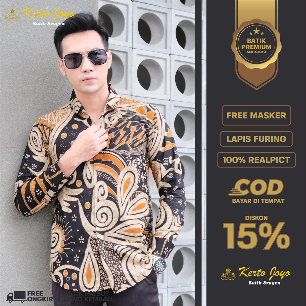 BAJU KEMEJA BATIK PRIA LENGAN PANJANG Slimfit ATASAN BATIK PREMIUM PRIA BATIK PRABUSENO KONDANGAN BATIK COUPLE PASANGAN KEMEJA BATIK PEKALONGAN LAKI LAKI PRIA KEKINIAN ORIGINAL MODERN BAJU SERAGAM BATIK SOLO KANTOR BATIK JUMBO ALUNA PCW 008