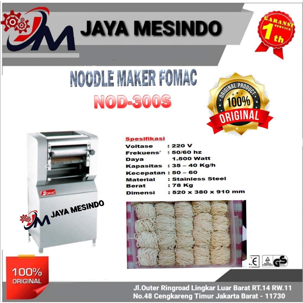 Mesin Cetak Mie NOD-300S FOMAC