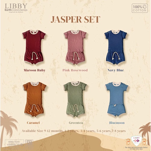 Libby Reagan Set / Jasper Set Panjang / Jasper Set Pendek Setelan anak