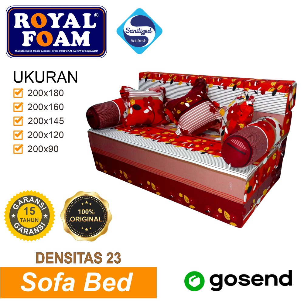 Sofa Bed Royal Foam Semua Ukuran ORIGINAL Royal Foam Garansi 15 Tahun RK D 23 Asli