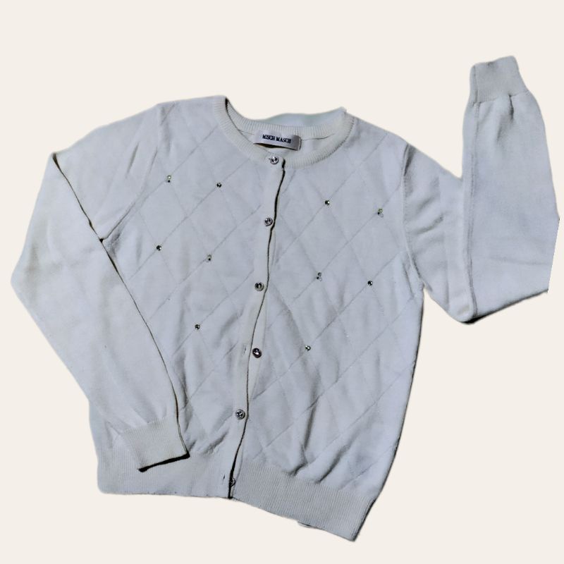 CARDIGAN CROP MOTIF KETUPAT