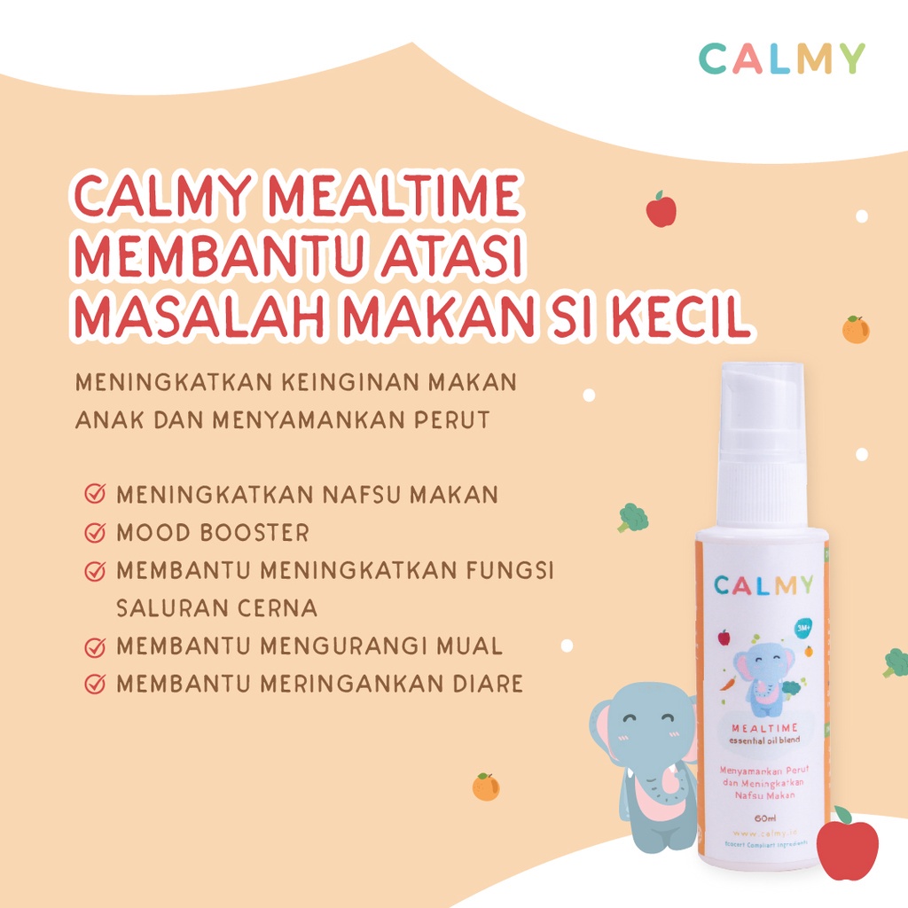 Calmy Mealtime - Minyak Balur Premium Untuk Membantu Menambah Nafsu Makan Anak dan Menyamankan Perut, Solusi Tanpa Obat