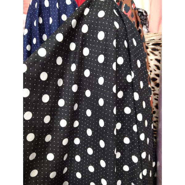 bahan/kain katun baby korduray polkadot