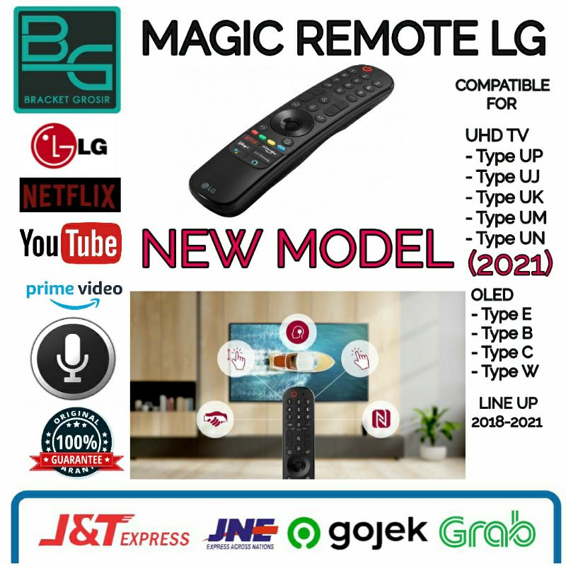 Magic Remote LG SMART  tv  New Model Dijamin Original Bisa untuk semua  TV LG Line Up 2017-2021